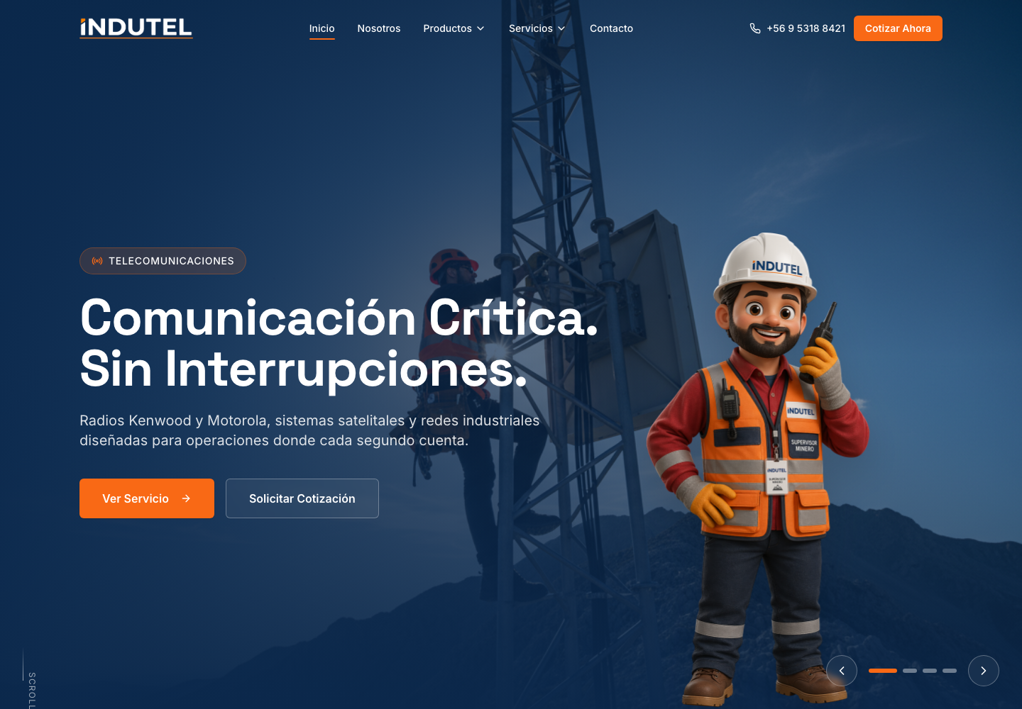 Captura del proyecto Indutel